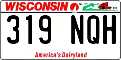 WI license plate 319NQH