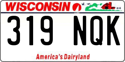 WI license plate 319NQK