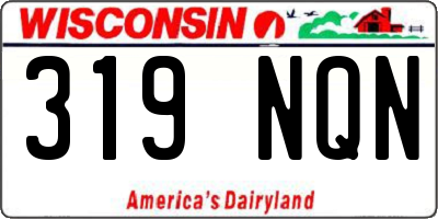 WI license plate 319NQN