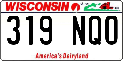 WI license plate 319NQO