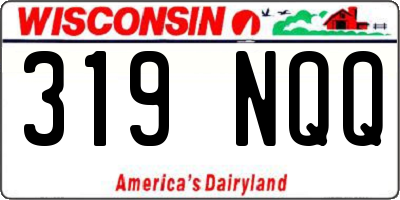 WI license plate 319NQQ