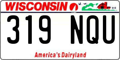 WI license plate 319NQU
