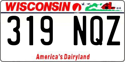 WI license plate 319NQZ
