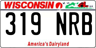 WI license plate 319NRB