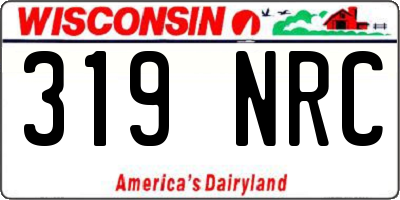 WI license plate 319NRC