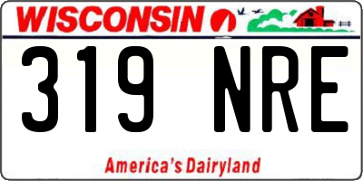 WI license plate 319NRE