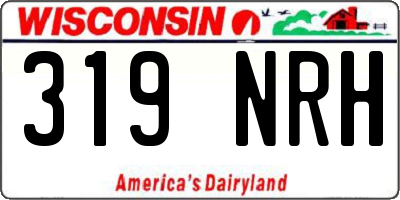 WI license plate 319NRH