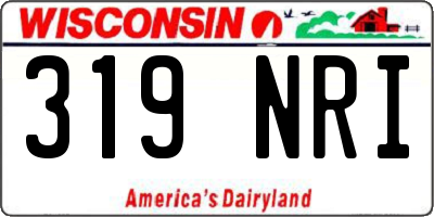 WI license plate 319NRI