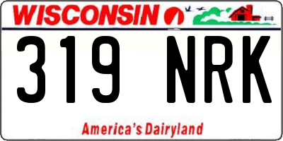 WI license plate 319NRK