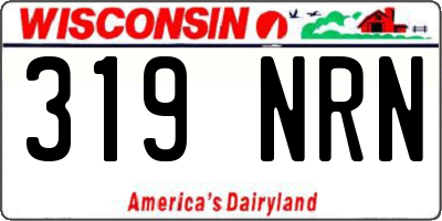 WI license plate 319NRN