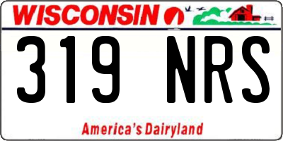 WI license plate 319NRS