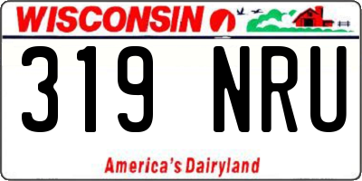 WI license plate 319NRU