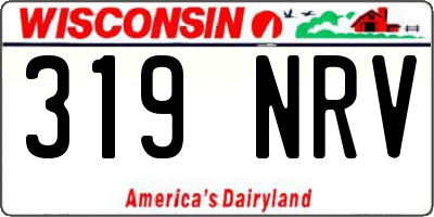 WI license plate 319NRV