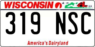 WI license plate 319NSC