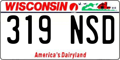 WI license plate 319NSD