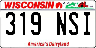 WI license plate 319NSI