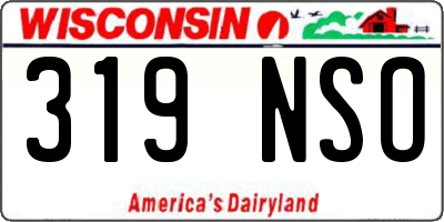 WI license plate 319NSO