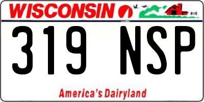 WI license plate 319NSP