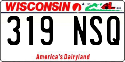 WI license plate 319NSQ