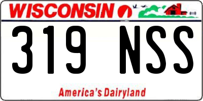 WI license plate 319NSS