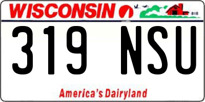 WI license plate 319NSU