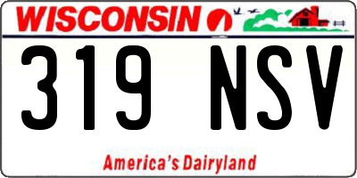 WI license plate 319NSV
