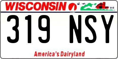 WI license plate 319NSY