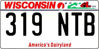 WI license plate 319NTB