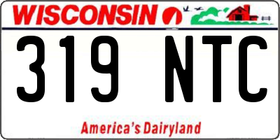 WI license plate 319NTC