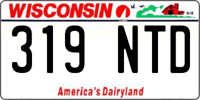 WI license plate 319NTD