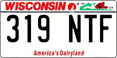 WI license plate 319NTF