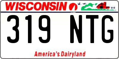 WI license plate 319NTG
