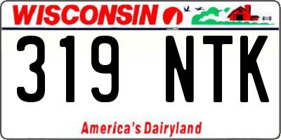WI license plate 319NTK