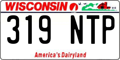 WI license plate 319NTP