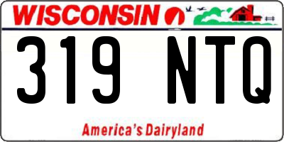 WI license plate 319NTQ