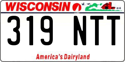 WI license plate 319NTT