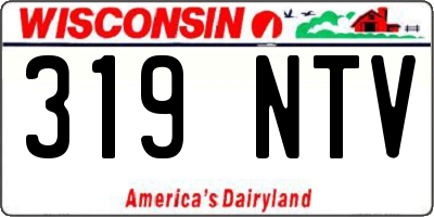 WI license plate 319NTV