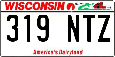 WI license plate 319NTZ