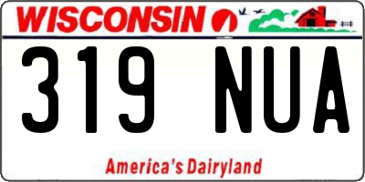 WI license plate 319NUA