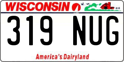 WI license plate 319NUG