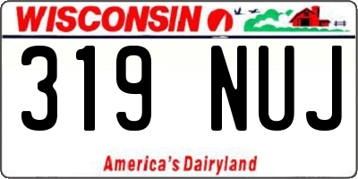 WI license plate 319NUJ