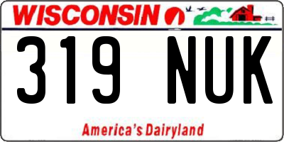WI license plate 319NUK