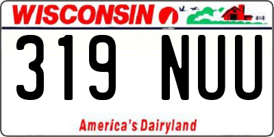 WI license plate 319NUU