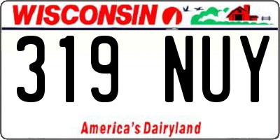 WI license plate 319NUY