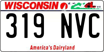 WI license plate 319NVC