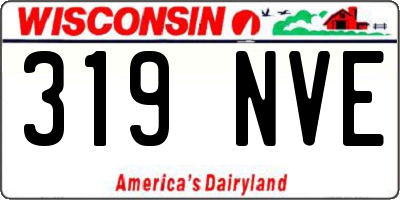 WI license plate 319NVE