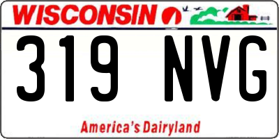 WI license plate 319NVG