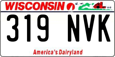 WI license plate 319NVK
