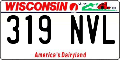 WI license plate 319NVL
