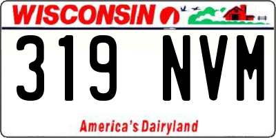WI license plate 319NVM